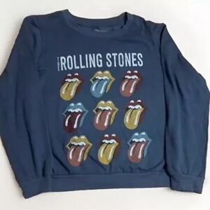 Rolling Stones brand sweater in slate blue